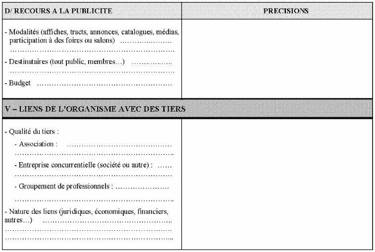 8ème partie du questionnaire relatif à la situation fiscale des OSBLn'ayant pas leur siège social en France