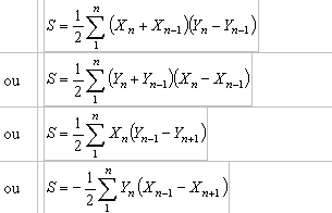 Formule coordonnées rectangulaires des sommets