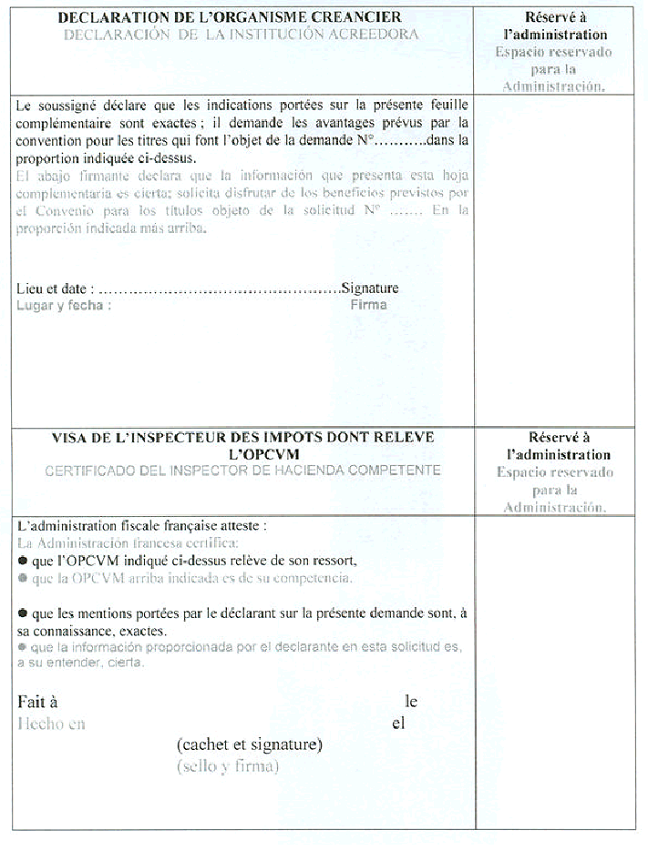 ANNEXE - INT - Feuille complémentaire pour déterminer les avantages issus de la convention franco-espagnole (3)